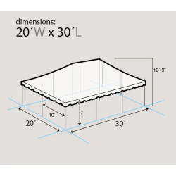 20x30 Pole tent -White
